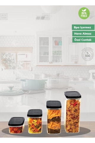 10 Lu Saklama Kabı Seti Bpa Free Bakliyat Kabı Hava Almaz Sızdırmaz Erzak Kabı Şeffaf