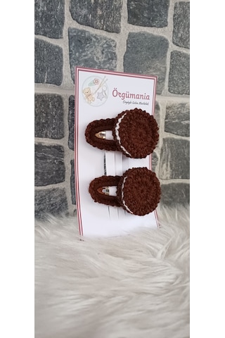 Örgümania Oreo Çıtçıt Toka - Örgü Toka Kahverengi