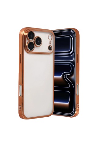 Apple Apple iPhone Uyumlu 17 Pro Max Razer Lensli Silikon - Turuncu