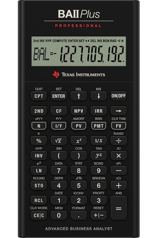 Texas Instruments BA II Plus Professional Finansal 10 Hane Hesap Makinesi Texas Instruments BA II Plus Professional Finansal 10 Hane Hesap Makinesi