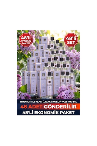 Lilac Bahar Leylağı Kolonyası 400 Ml Dökmeli 48'li Paket 80 Aile Ve Ofis Toptan Set
