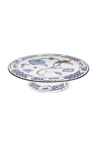 Karaca x Ömür Akkor İznik Hatai Ayaklı Kek Standı 32 cm