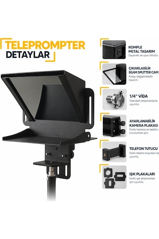Pratic Teleprompter Eko Set Mobil Kontrollü Yerli Üretim