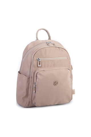 Nas Bag Kadın Çok Gözlü Hafif Su Geçirmez Unisex Water Proof Çanta Vizon