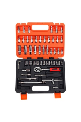 Kutulu 53 Parça Lokma Takımı Araç Tamir Seti Cırcırlı Lokma   Seti