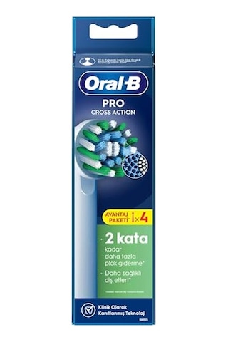 Oral-b Cross Action X-filament Şarjlı Diş Fırçası Yedek Başlığı 4 Adet