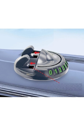 360 Dönebilen Yapışkanlı Numaratörlü Araç Telefon Tutucu 5545 Çok Renkli