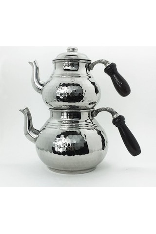 Bakır Çaydanlık Takımı Küçük Boy Krom