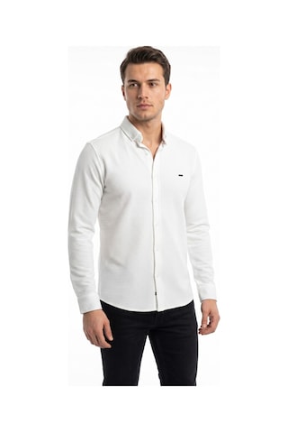 Foterman Erkek Spor Slim Fitt Uzun Kol Gömlek Bgl-st05440 Beyaz