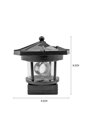 Cbtx Bahçe Aydınlatma Açık Su Geçirmez Led Güneş Dönen Deniz Feneri Bahçe Dekorasyon İndüksiyon Peyzaj Işığı Siyah
