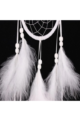 Ruicoo "rüya Kapanı - Dekoratif Ve Şık Duvar Süsü, Kötü Rüyaları Uzaklaştırır 55 Cm " Beyaz