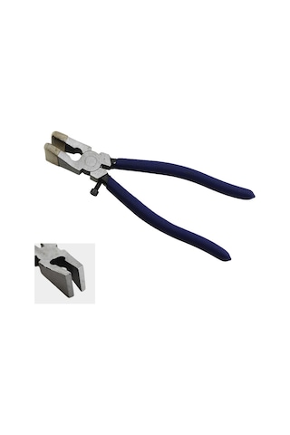 Springsun 8 İnç Cam Kenar Düzeltici Pense - Ergonomik Mavi Kollü, Hassas Cam İşleri İçin Özel Tasarlanmış Dayanıklı Araç