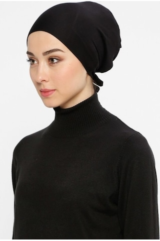 Dikişsiz Siyah Bone Siyah