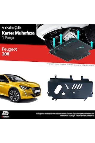 S-dizayn Peugeot 208 Çelik Karter Muhafaza 2019 Üzeri A+ Kalite