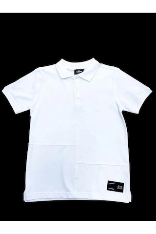 Carinos Erkek Çocuk Basic Yakalı T-shirt-14604 Beyaz