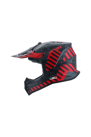 Sway 618 Alert Çocuk Cross Kaskı Bisiklet Motosiklet Enduro Kask Xl Beden Siyah Kırmızı Çocuk Kaskı Mavi - Kırmızı