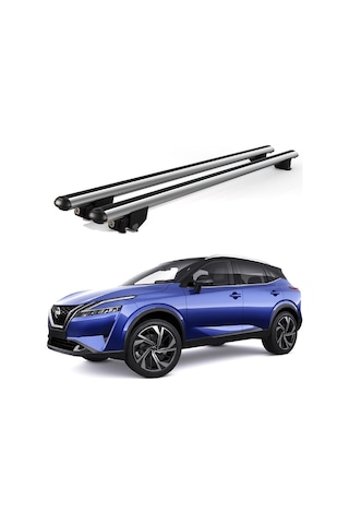 Kanca Nissan Qashqai 2014 Ve Sonrası Uyumlu Gri Kilitli Ara Atkı 120cm Port Bagaj Tavan Barı