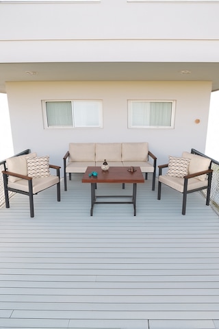 Neokas Metal Bahçe Takımı, Balkon Seti, Kafe Koltuğu, Bekleme Alanı Koltuğu, 1 + 1 + 3 + M Antrasit