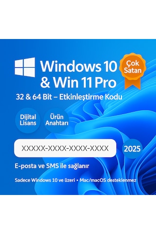 Mıcrosoft Windows 10 Pro Lisans Anahtarı