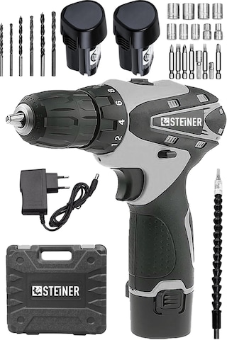 Steiner Titan 36 V Çift Akülü Şarjlı Vidalama Matkap Gri + Set