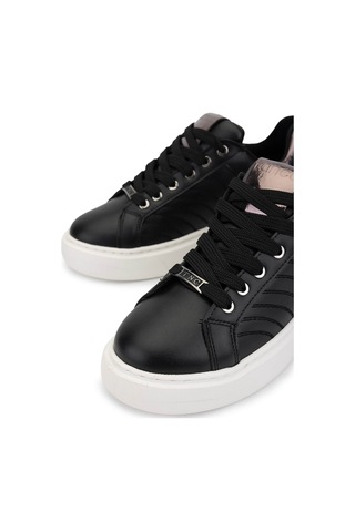 Tamer Tanca Kadın Suni Deri Siyah Sneakers & Spor Ayakkabı 1065 065 Bn Ayk Sk25-26 Sıyah/platın Siyah