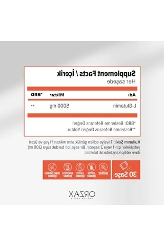 L-glutamin Takviye - 500 Mg, 60 Sase