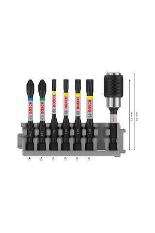 Professional Accessories Accessories 7 Parçalı Tornavida Ucu Seti Impact Control, T/pz/ph Uçlar - Uzunluk: 25 Mm, Ev