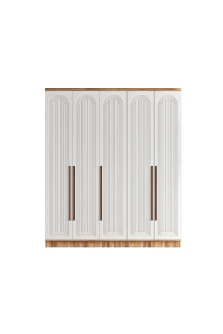 Rosa 5 Kapaklı Komple Mdf Gardırop - Elbise Dolabı