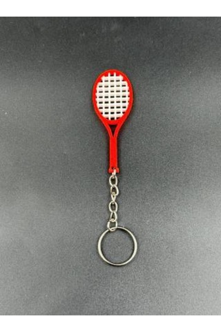 Tenis Raket Anahtarlık Kırmızı Tenis Raket Anahtarlık Kırmızı