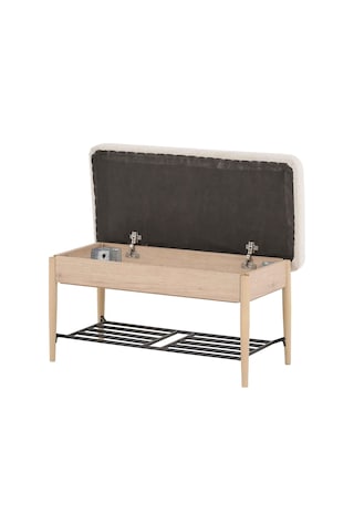Nuno Sandıklı Bench 100 Cm Bej