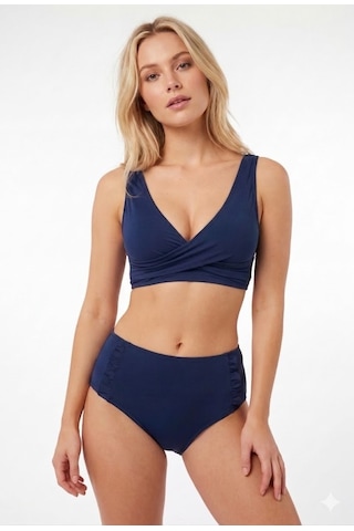 Nbb Bayan Burgulu Model Bikini Mayo 51674 Lacivert