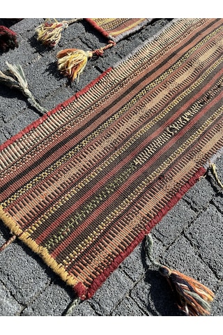 El Dokuması Kilim Kapılık 90 x 110 Yün Eski Özbek Tekkesi Kapılığı