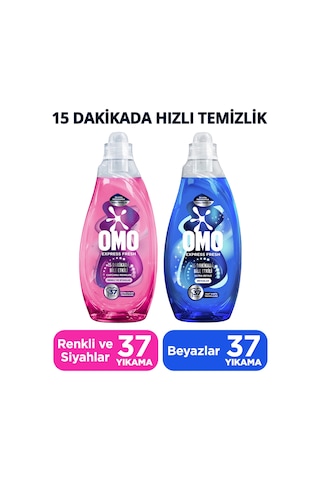 Omo Express Fresh 1480ml Ultra Beyaz Sıvı Çamaşır Deterjanıx1 Capcanlı Renkler Renkli Ve Siyahlar X1 1480 ML