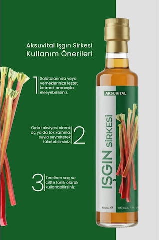 Aksu Vital Işgın Sirkesi 500 Ml - Işkın Kökü Sirkesi - Katkısız, Doğal Fermantasyon