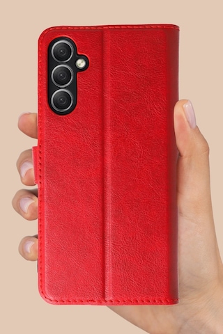 Uray Store Samsung Galaxy Uyumlu  A26 Kılıf Trend S Plus Kapaklı Kılıf - Siyah