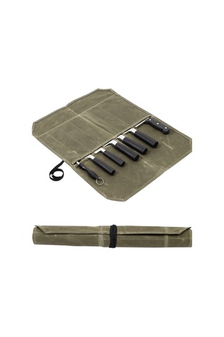 Islak Balmumu Tuval Bıçak Saklama Çantası Şef Piknik Kamp Barbekü Taşınabilir Saklama Çantası Şef Çantası Ordu Yeşili Tuval 1 20kg Tuval 1