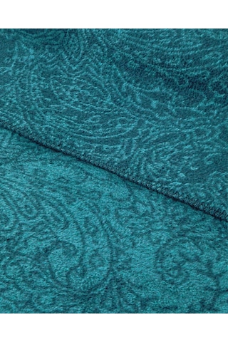 English Home Paisley Dream Pamuklu Çift Kişilik Battaniye 200x220 Cm Koyu Yeşil Koyu Yeşil