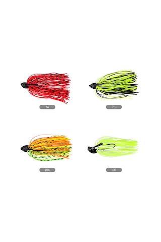 Springsun Yüksek Kaliteli 7g/10g Balık Avı Yemleri - Silikon Etekli Ve Çengelli Çeşitli Renkler