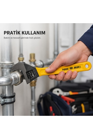 Sgs Kurbağacık Anahtar 12 İnç Ayarlı İngiliz Anahtarı