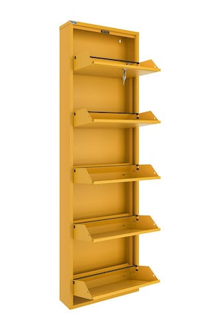 Ceha Kilitli 5'li Metal Ayakkabılık - Hardal Sarısı/Mustard K.AYK-5/M1963/KL