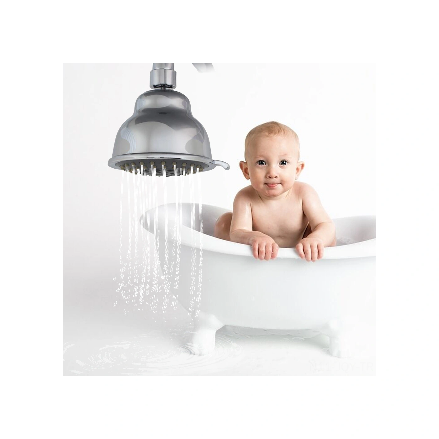 Youmex 4 İnç 5 Fonksiyonlu Yüksek Basınçlı Duş Başlığı - Anti Tıkanıklık Nozüller - G1/2 Bağlantı - Çelik Kaplama Diğer