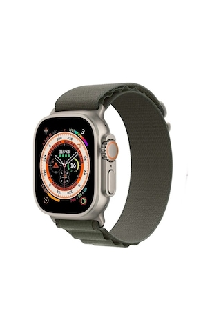 Adige Apple Uyumlu Watch 7 45mm Kordon Kayış Kumaş Alpine