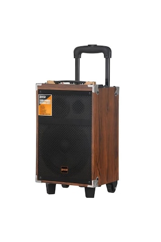 Baab Q8 Profosyonel Ahşap Kasa Taşınabilir 25x27x46 Kumandalı Bluetooth Hoparlörler