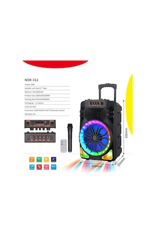 Ndr NDR-312 Bluetooth Hoparlör Ses Sistemi