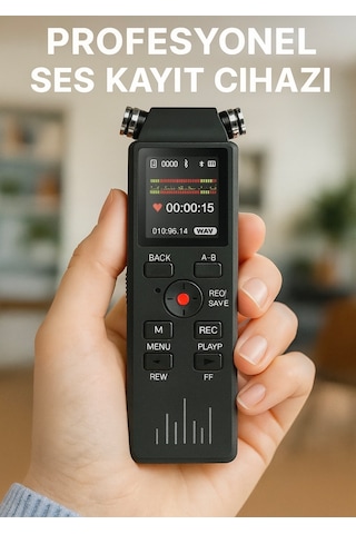 Ultratekno Kb50 32 Gb Premium Yeni Model Led Ekranlı Çift Mikrofonlu Profesyonel Ses Kayıt Cihazı Türkçe Menülü