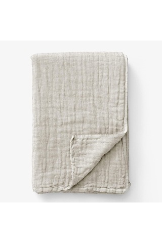 Rustik 3 Kat Keten Çift Taraflı Süper Yumuşak Nefes Alabilen Dört Mevsim Throw Koltuk Şalı 140x190cm Koltuk Ör Çok Renkli