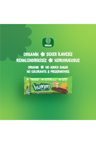 Hummorganic Organik Vegan Kayısılı ve Fındıklı Yulaf Bar Atıştırmalık Paketi - 6 adet