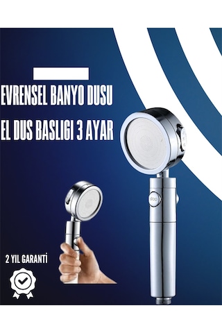Dayanıklı Ve Ergonomik Tasarımlı Ayarlanabilir El Duş Başlığı - Lisinya Şeffaf