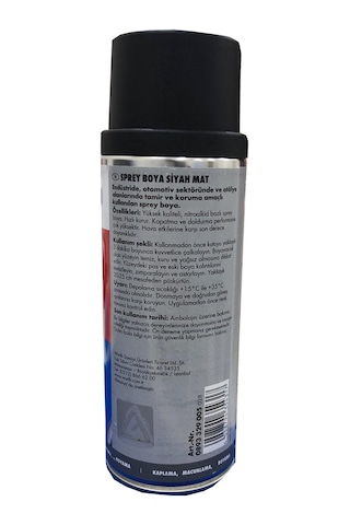Würth Sprey Tampon Boyası Siyah Mat 400 Ml N11.781