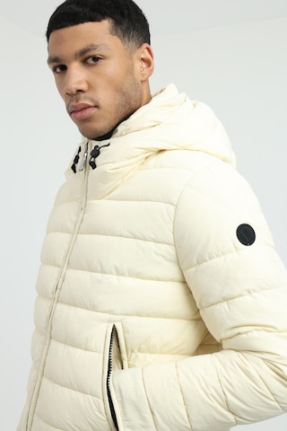 Dufy Erkek Slim Fit Kapüşonlu Bej Mont-25399